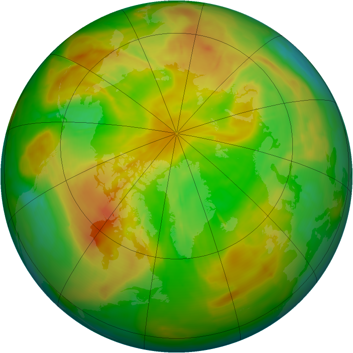 Arctic ozone map for 18 May 2009